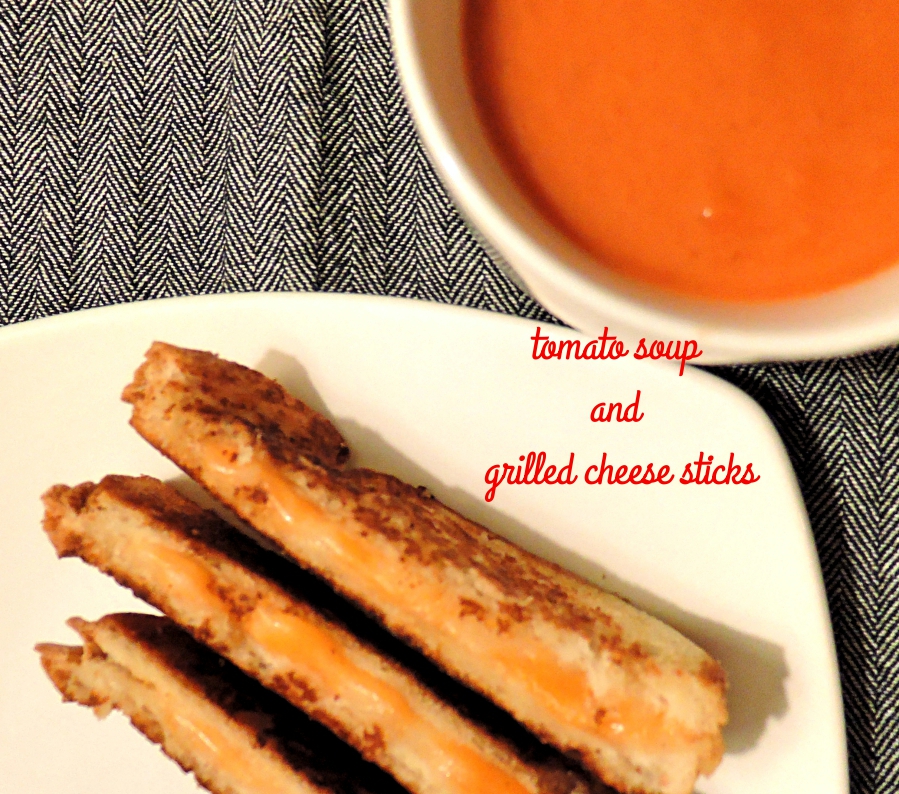 Tomato Soup and Grilled Cheese Sticks