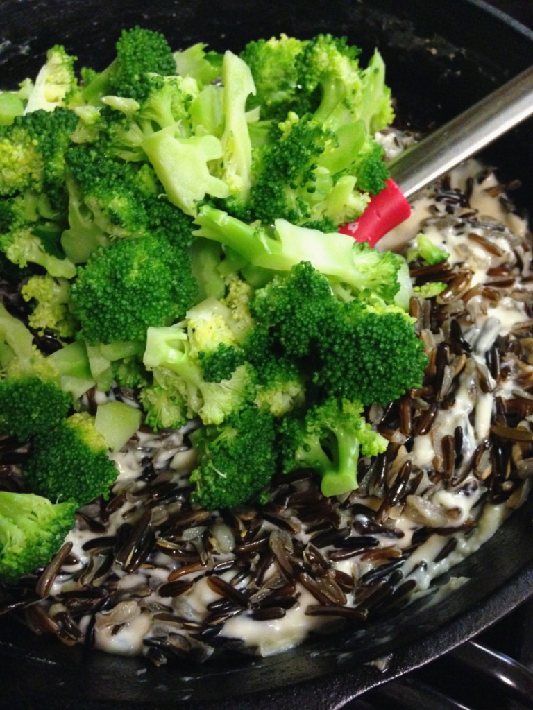 broccoli wild rice and cheese sauce