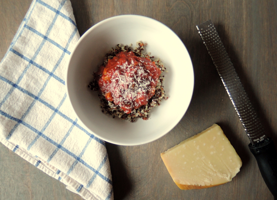 quinoa with ragu alla norma