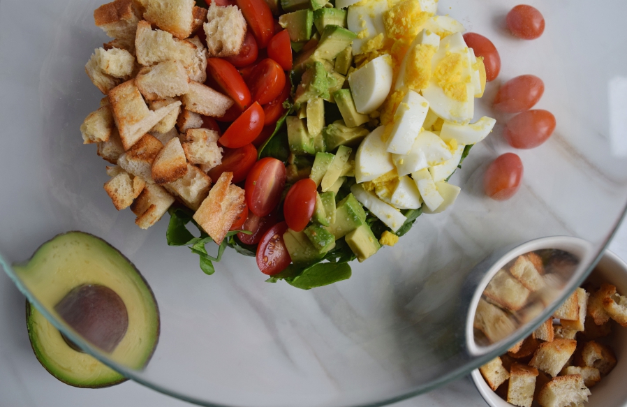 Veggie Cobb Salad with Homemade Blue Cheese Dressing