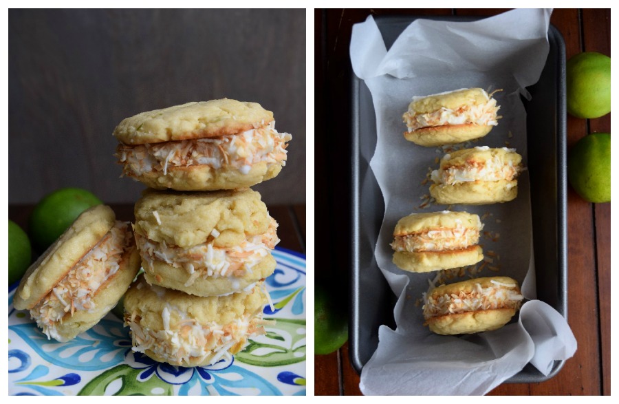 lime coconut ice cream cookie sandwiches.10