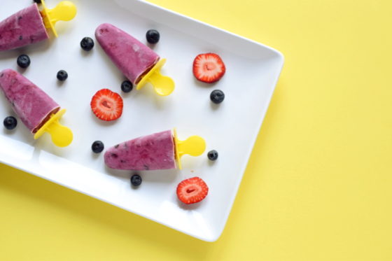 berry coconut popsicle