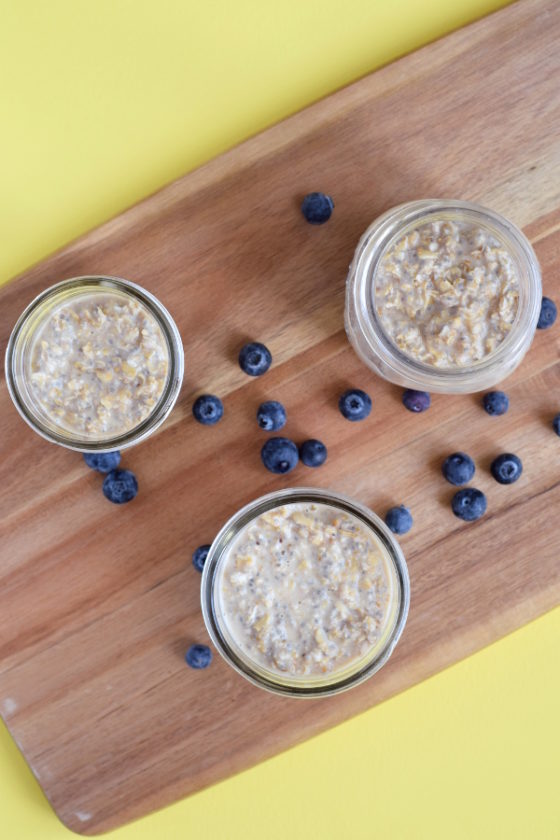 Peanut Butter and Jelly Chia Overnight Oats Parfaits