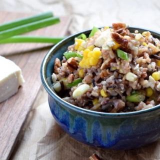 wild rice salad with corn and queso fresco #vegetarian #glutenfree