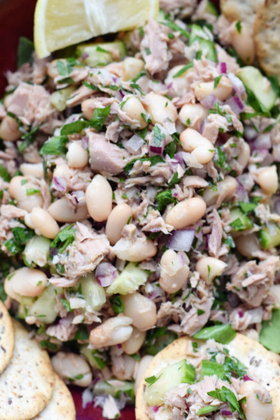 Tuna, white bean and parsley salad #glutenfree #dairyfree#easy