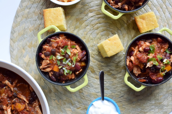 Slow Cooker Chicken and Bean Chili