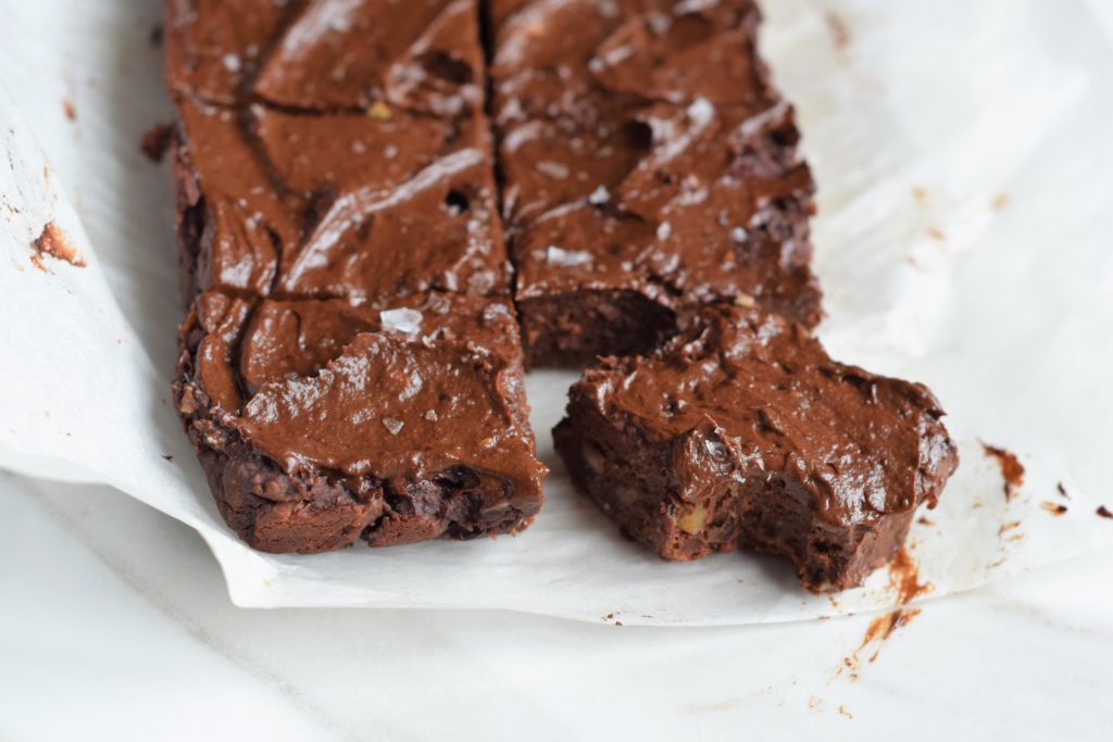 Black Bean Brownies with Chocolate Avocado  Frosting