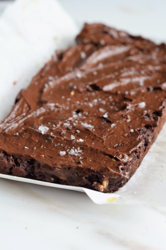 Black Bean Brownies with Chocolate Avocado Frosting