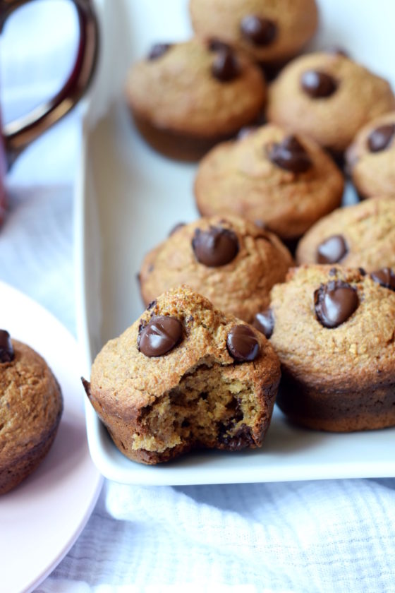 Healthy Oatmeal Chocolate Chip Muffins
