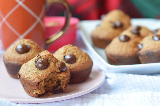 Healthy Oatmeal Chocolate Chip Muffins